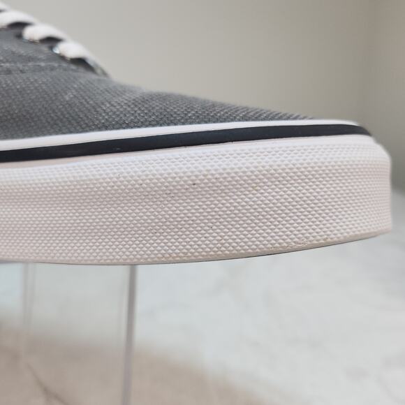 Vans Shoes Mens 12 Gray White Era Low Tops Fabric Canvas Skater Grunge Preppy - Picture 11 of 14